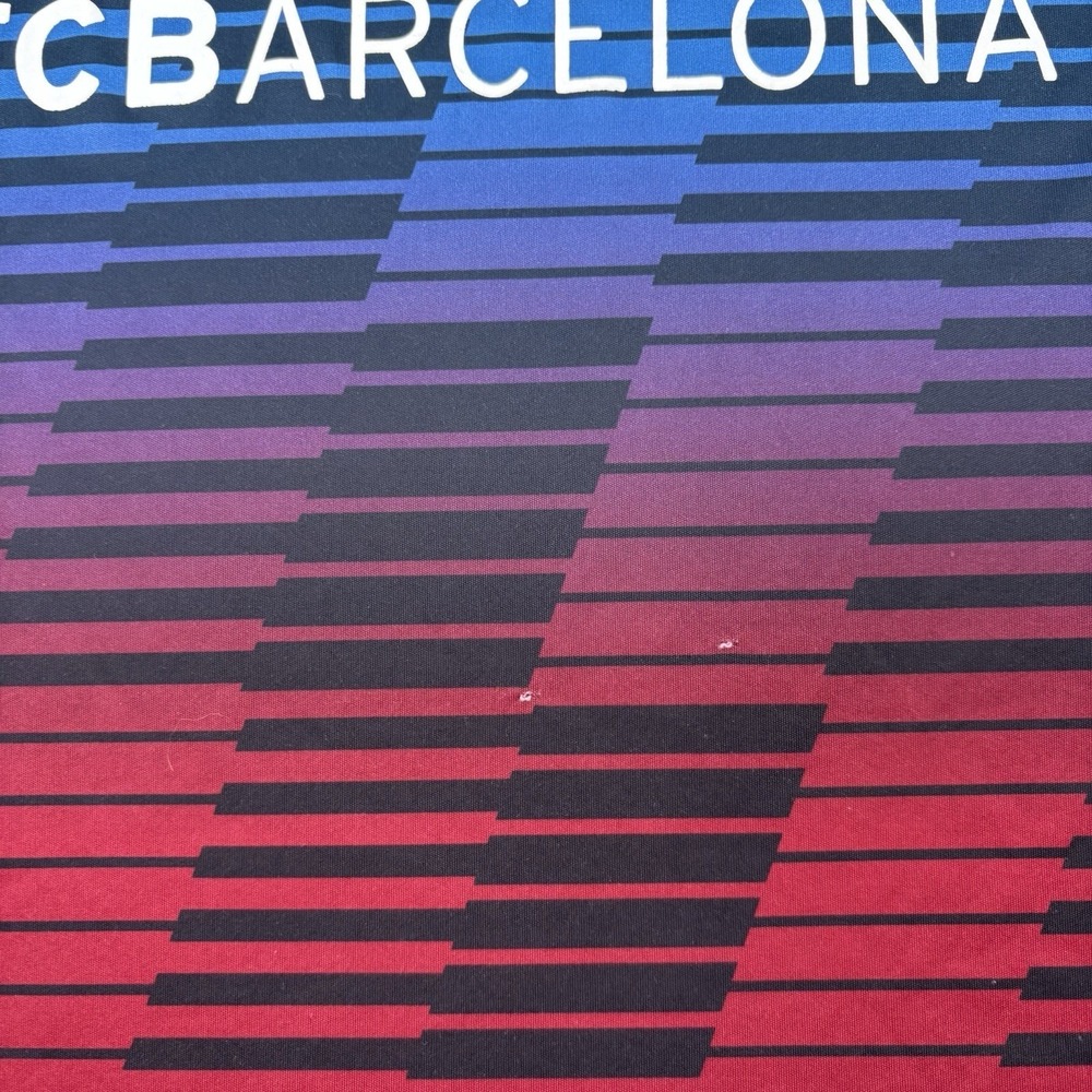 HKY FC Barcelona Mens Large Training Soccer Jersey Blue Red Short Sleeve - Picture 9 of 14